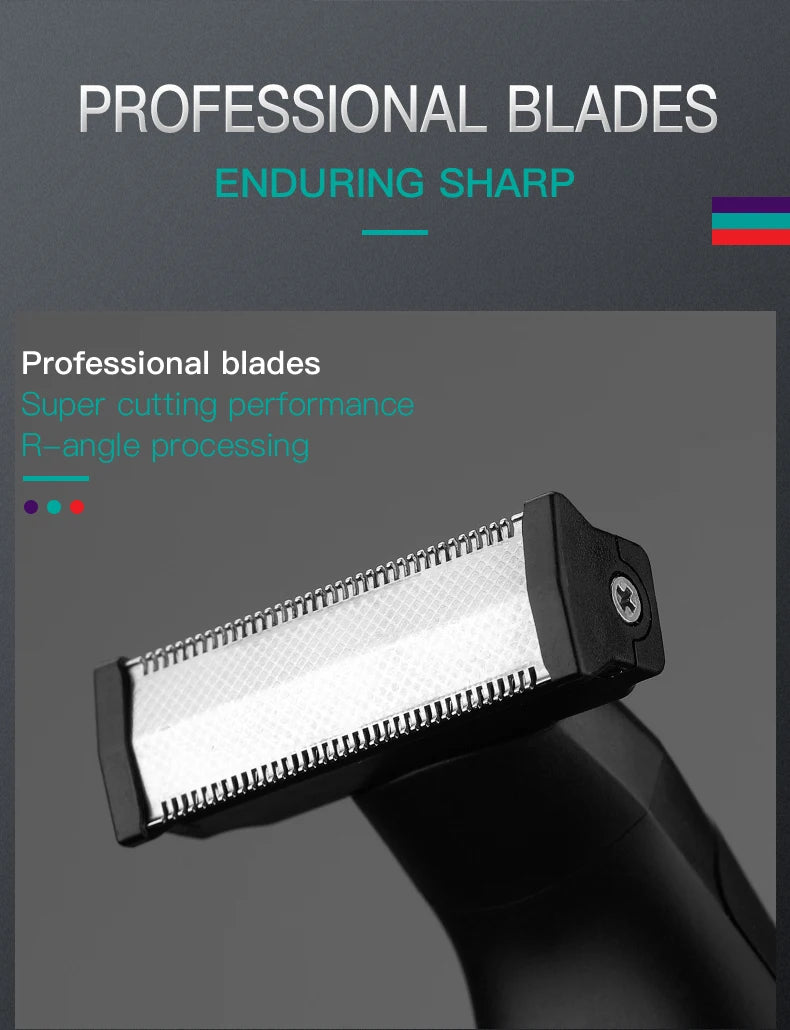 VGR One Blade Waterproof Hair Beard Trimmer Body Pubic Bikini Razor Facial Electric Shaver Rechargeable For Men & Women V-017