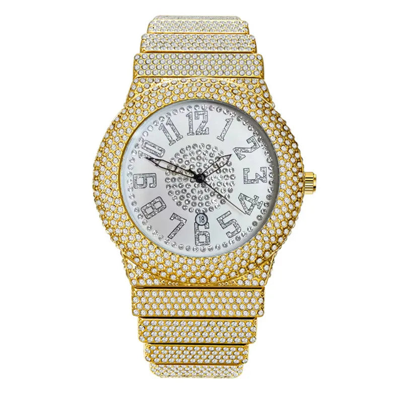 Original Famous Big Brand Men Watches Luxury Diamond Golden Date Gifts Quartz Vintage Watch Reloj Hombre Relogio Masculino 2026