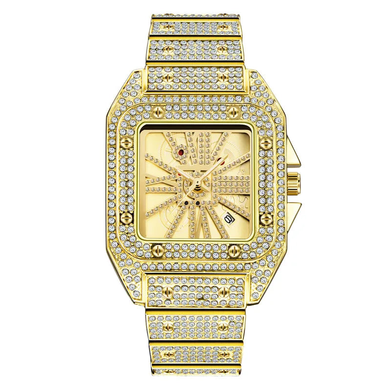 Original Famous Big Brand Men Watches Luxury Diamond Golden Date Gifts Quartz Vintage Watch Reloj Hombre Relogio Masculino 2026