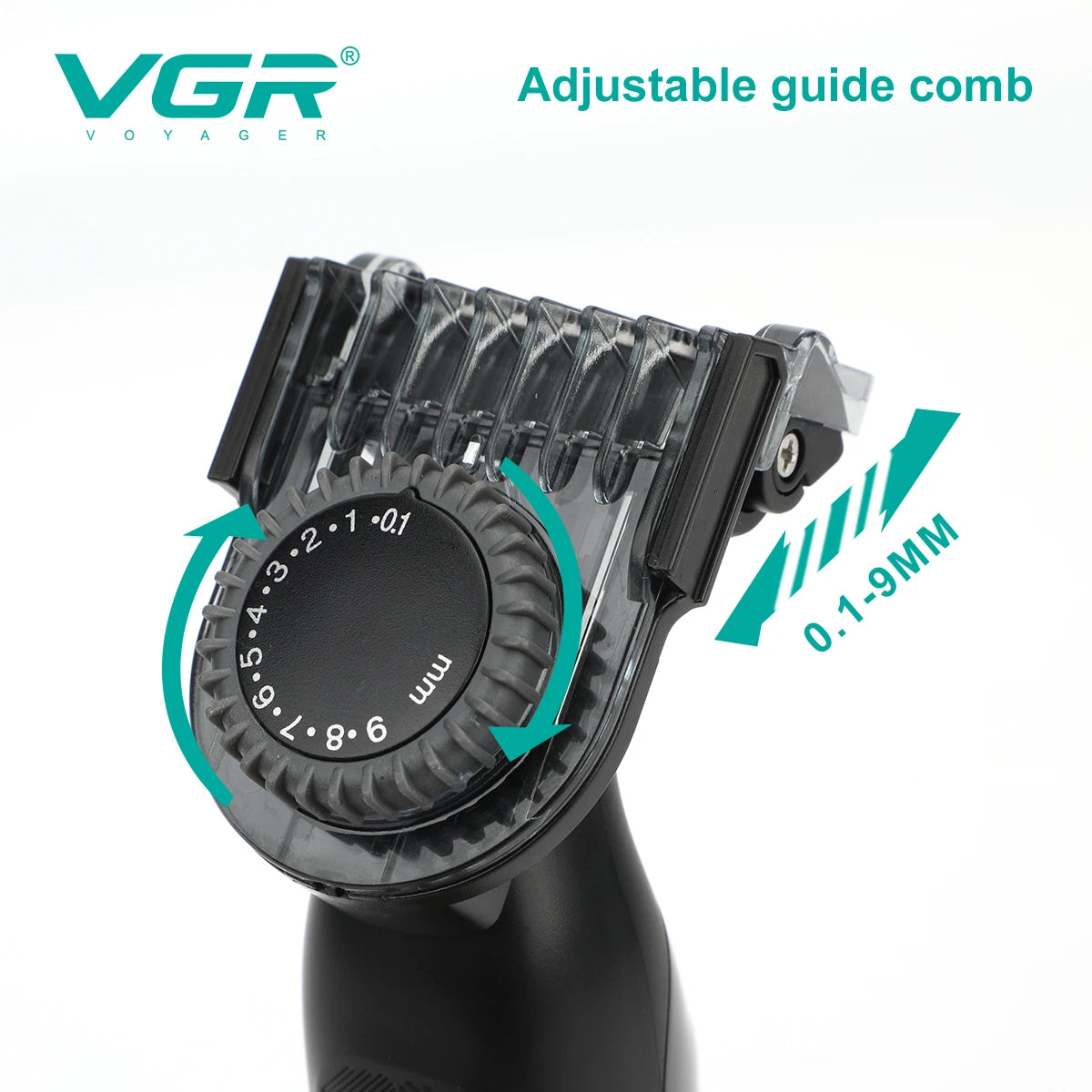VGR new hair remover 3-in-1 hair trimming set gradient color household shaver IPX6 waterproof intelligent digital shaver V-361