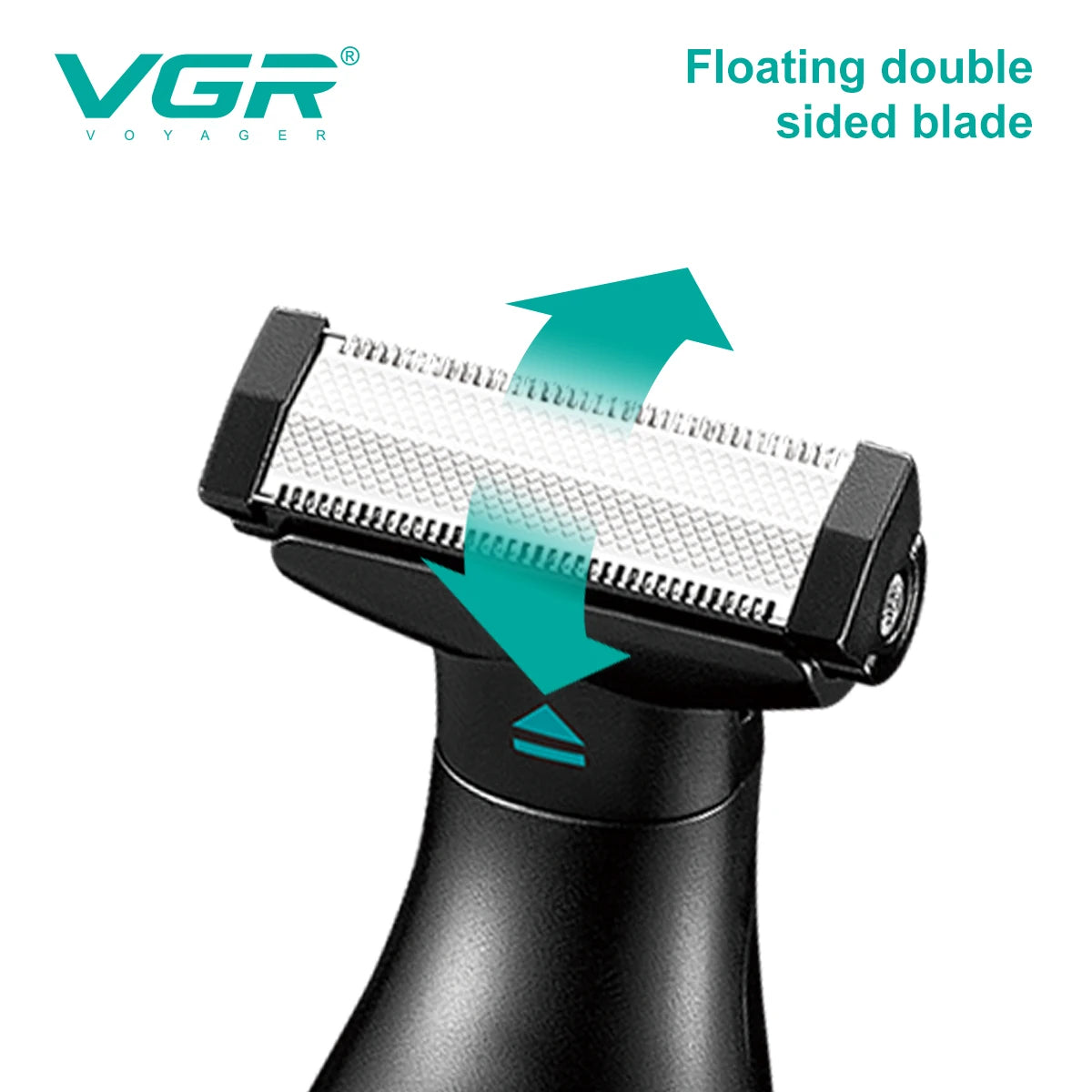 VGR new hair remover 3-in-1 hair trimming set gradient color household shaver IPX6 waterproof intelligent digital shaver V-361