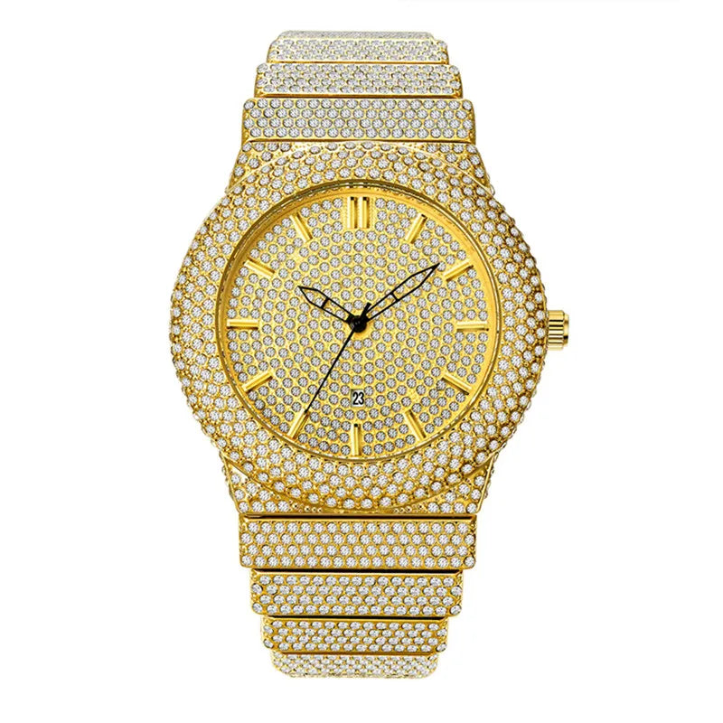 Original Famous Big Brand Men Watches Luxury Diamond Golden Date Gifts Quartz Vintage Watch Reloj Hombre Relogio Masculino 2026
