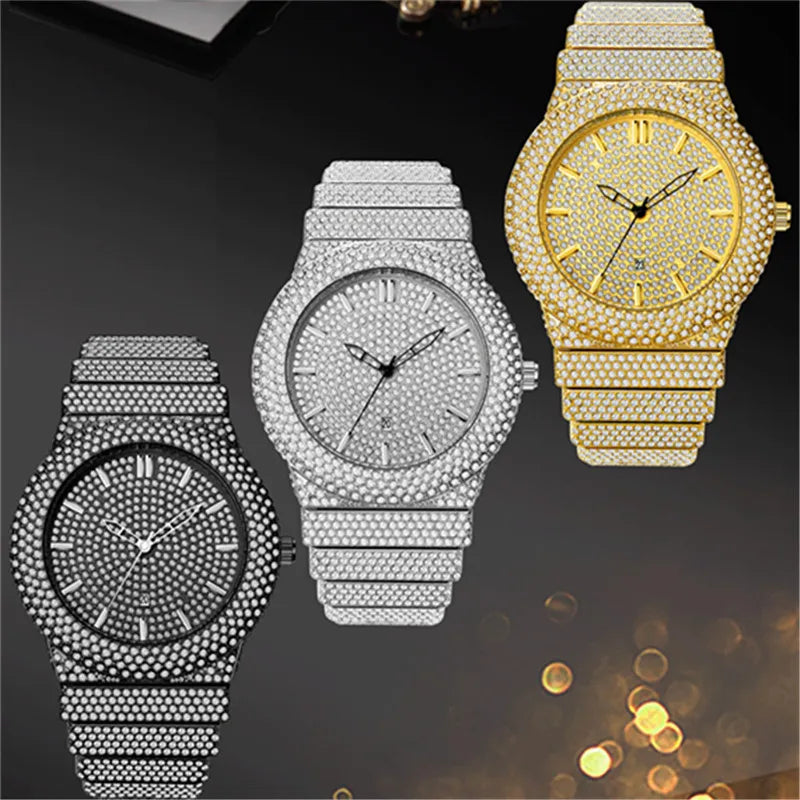 Original Famous Big Brand Men Watches Luxury Diamond Golden Date Gifts Quartz Vintage Watch Reloj Hombre Relogio Masculino 2026