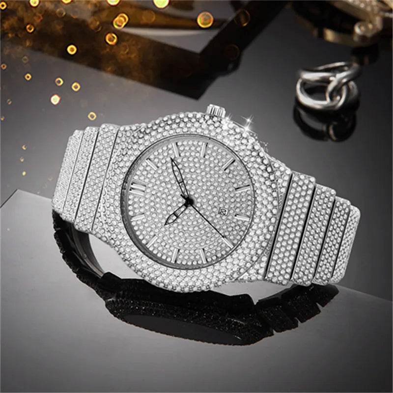 Original Famous Big Brand Men Watches Luxury Diamond Golden Date Gifts Quartz Vintage Watch Reloj Hombre Relogio Masculino 2026