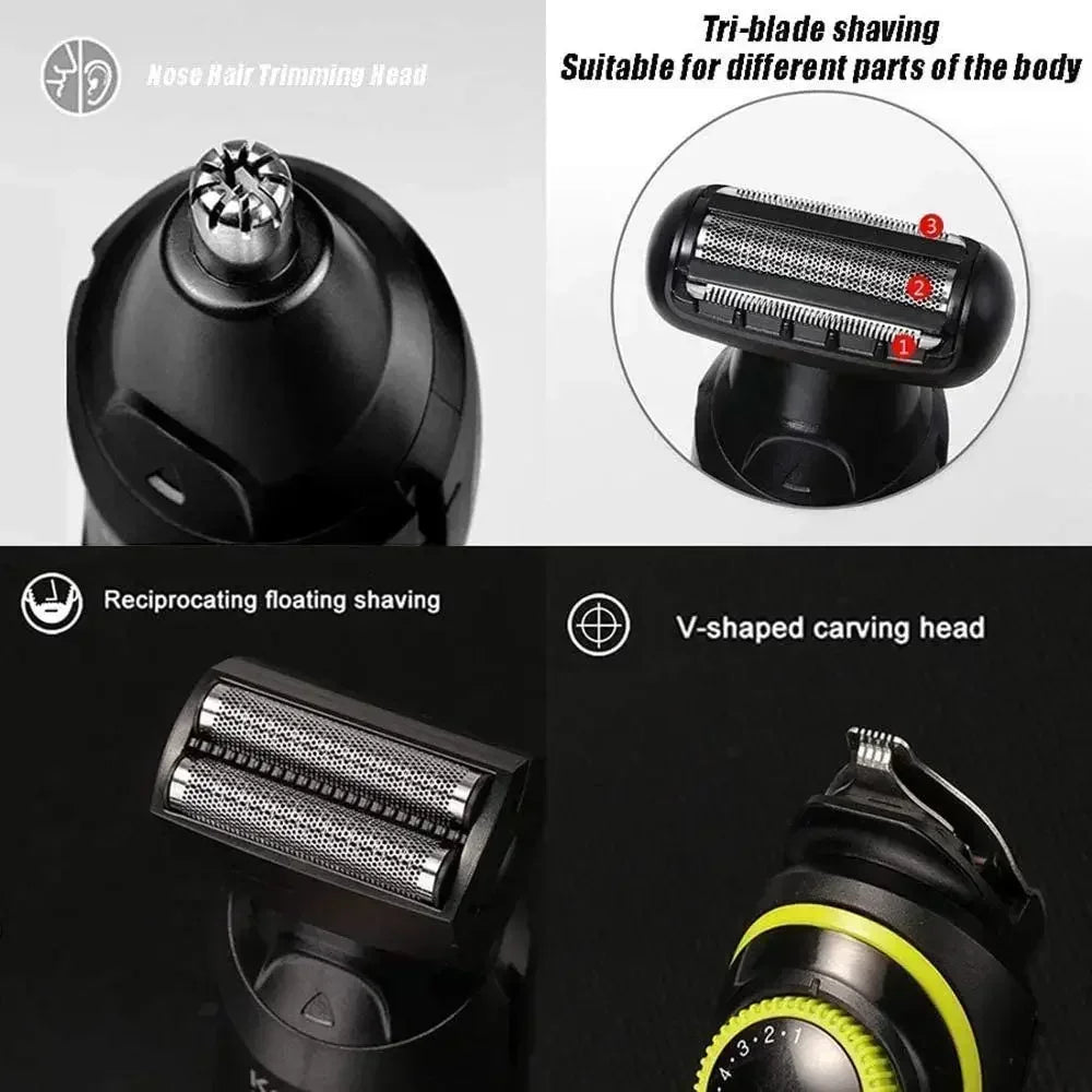 Hair Clipper Kemei KM-696 Multifunctional Trimmer for Men Electric Shaver for Men's Razor Nose 5 in 1 Professional Trimmer