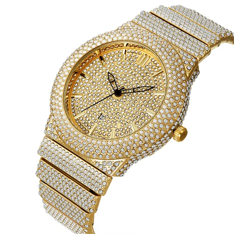 Original Famous Big Brand Men Watches Luxury Diamond Golden Date Gifts Quartz Vintage Watch Reloj Hombre Relogio Masculino 2026